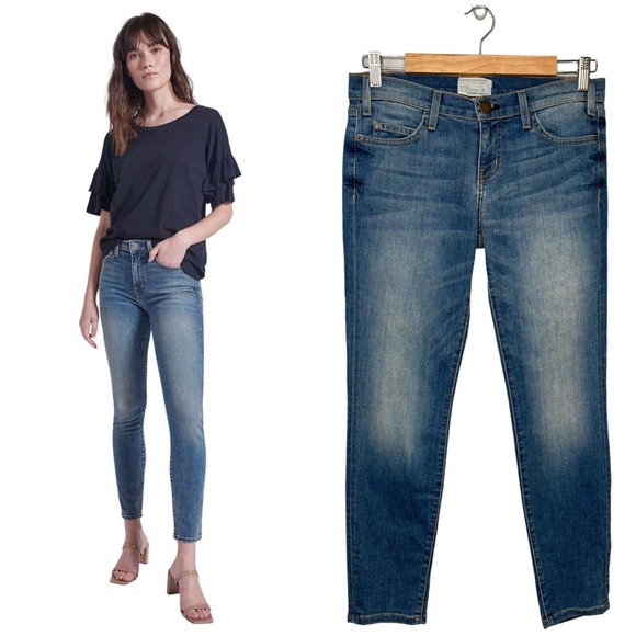 Current Elliott The Stiletto Ankle Skinny Carnival Blue 27 - Picture 1 of 14